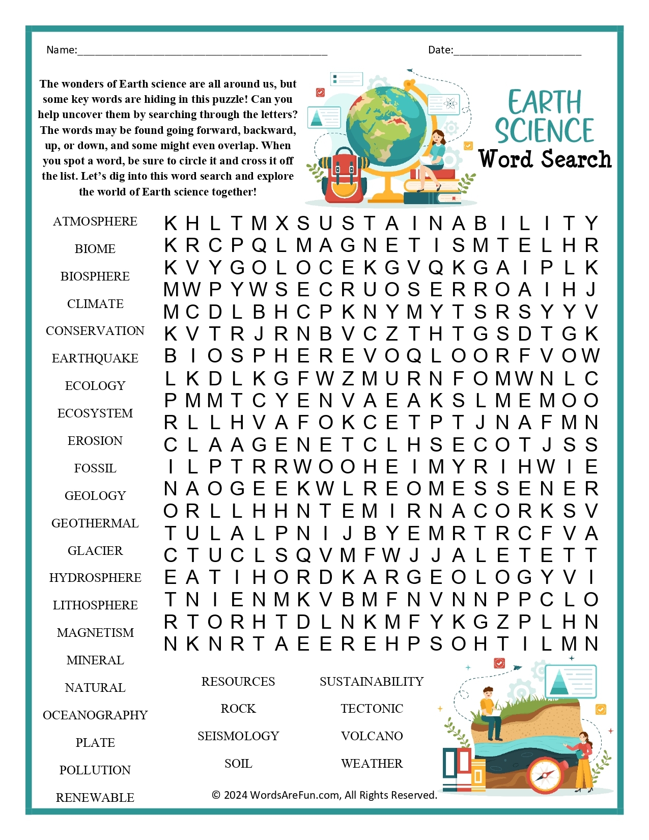 Free Printable Earth Science Crossword Puzzles Free Printable Earth Science Crossword Puzzles