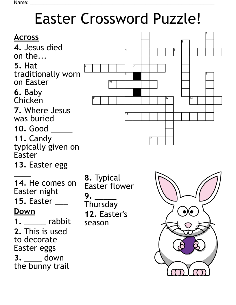 Easter Crossword Puzzle