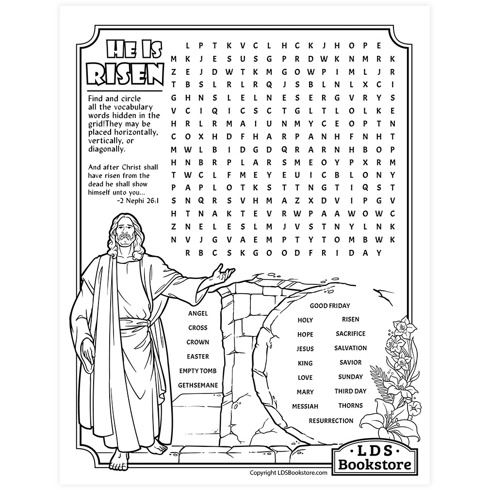 Easter Crosswords Activity Page Printable Easter Crosswords Activity Page Printable