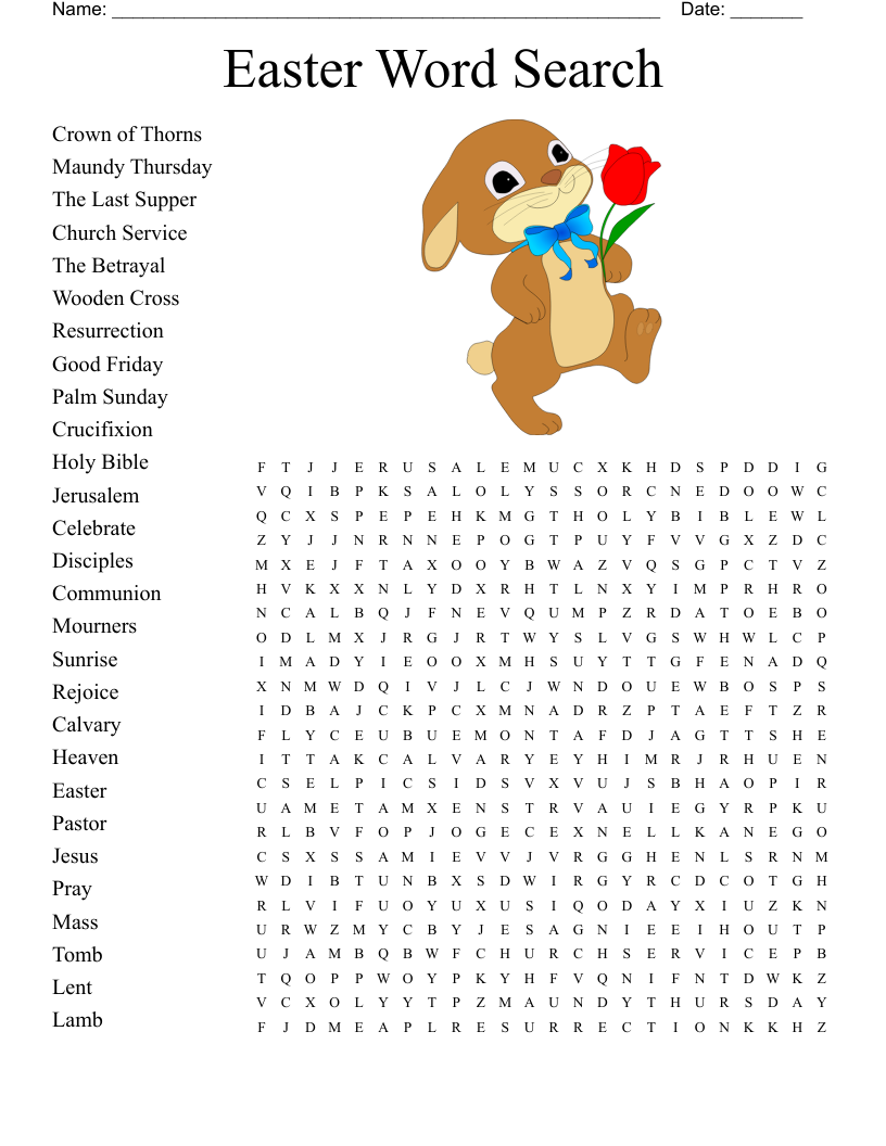 Religious Easter Crossword Puzzles Printable Religious Easter Crossword Puzzles Printable