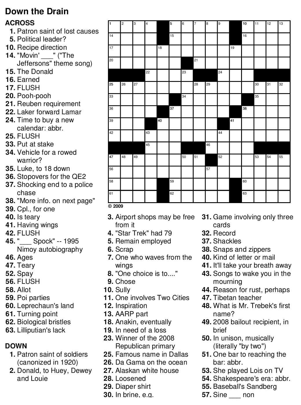 Easy Crossword Puzzles For Seniors Activity Shelter Worksheets 