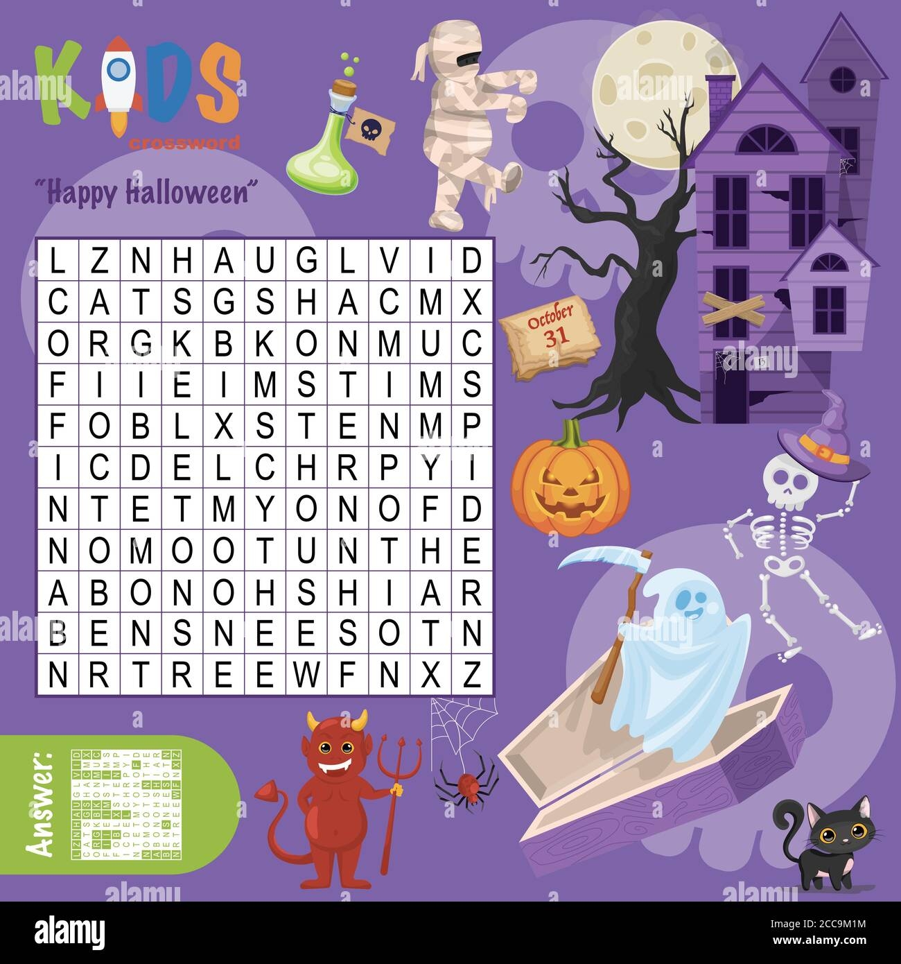 Easy Word Search Crossword Puzzle 