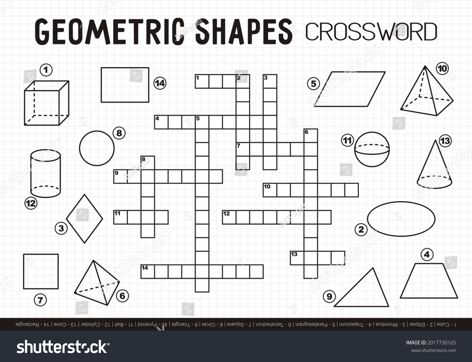Educational Crossword Various Geometric Shapes Figures Stock Vector Royalty Free 2017730165 Shutterstock Educational Crossword Various Geometric Shapes Figures Stock Vector Royalty Free 2017730165 Shutterstock