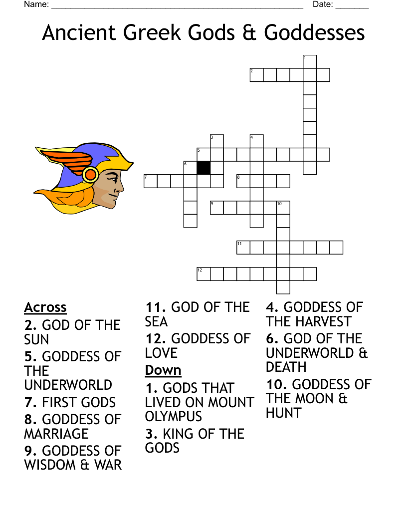 Egyptian God Crossword WordMint