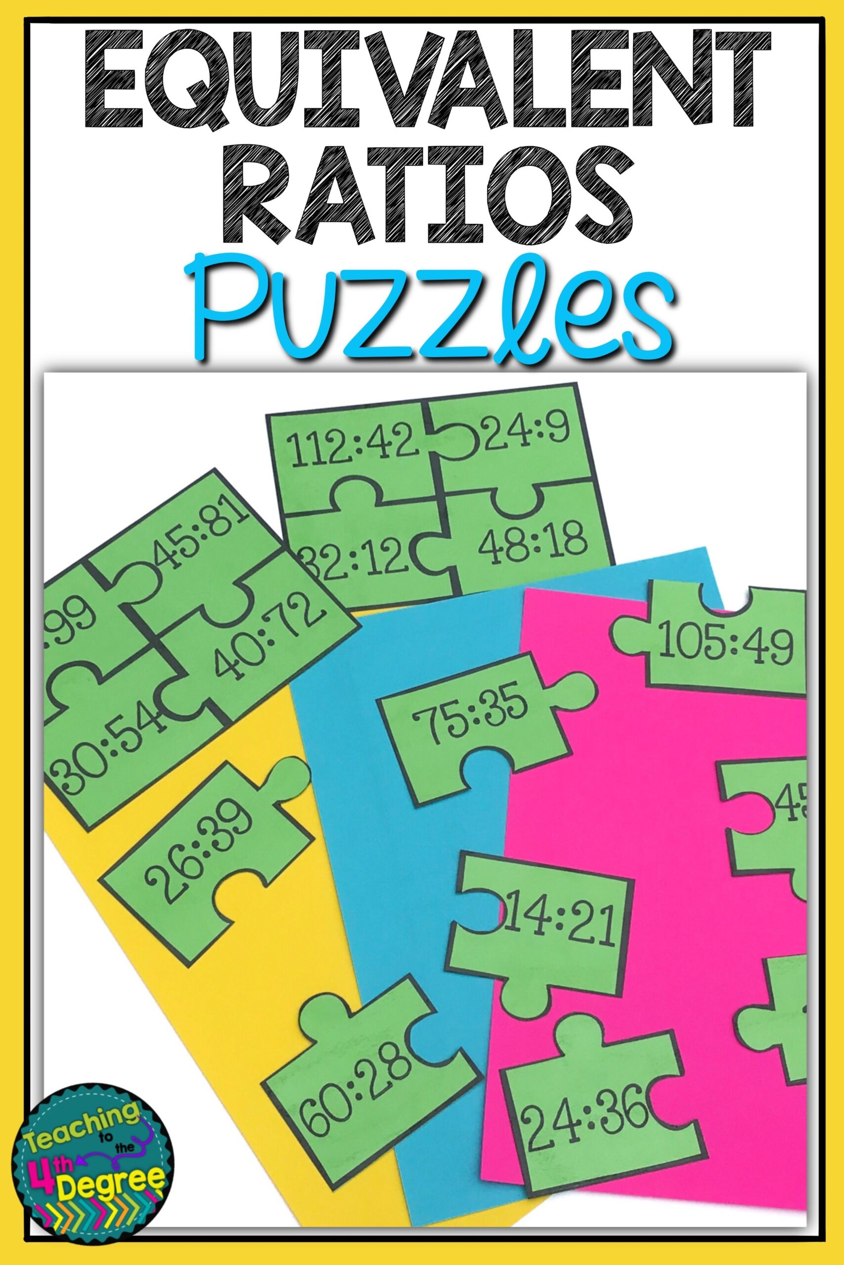 Equivalent Ratio Quadrilple Activity Puzzles Equivalent Ratio Quadrilple Activity Puzzles