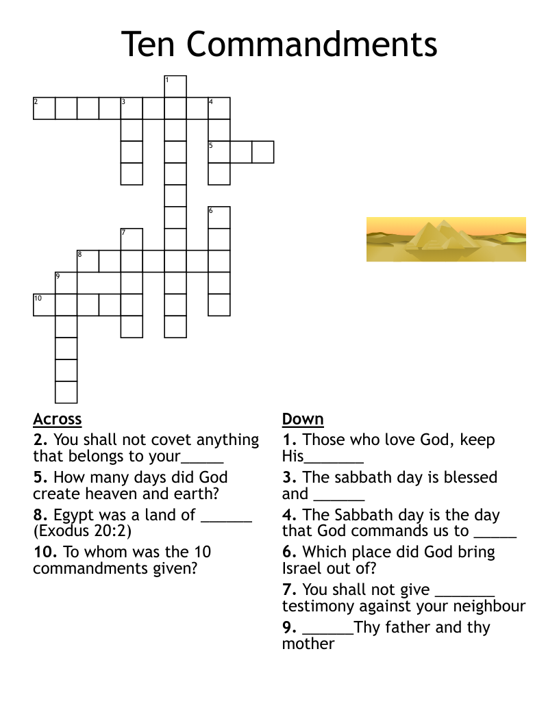 EXODUS Crossword WordMint