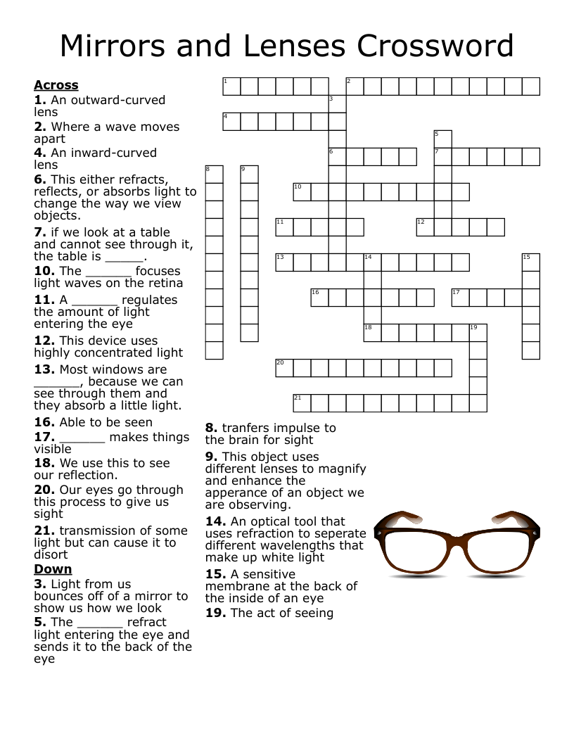 EYE CARE Crossword WordMint