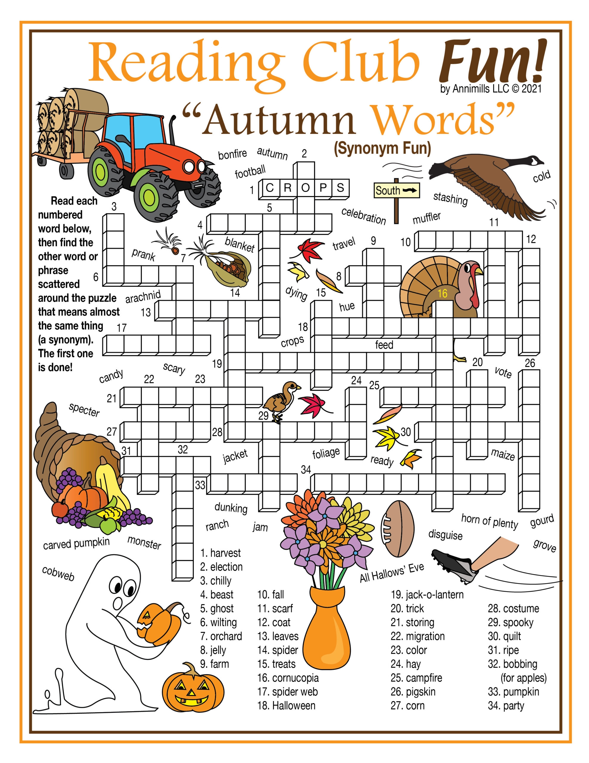 Fall Autumn Vocabulary Synonyms Crossword Puzzle U0026 Word Search Puzzle Fall Autumn Vocabulary Synonyms Crossword Puzzle U0026 Word Search Puzzle