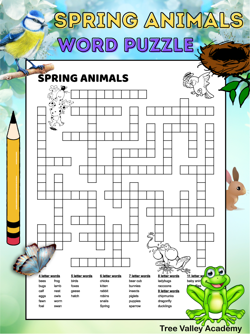Printable Crossword Fill In Puzzles