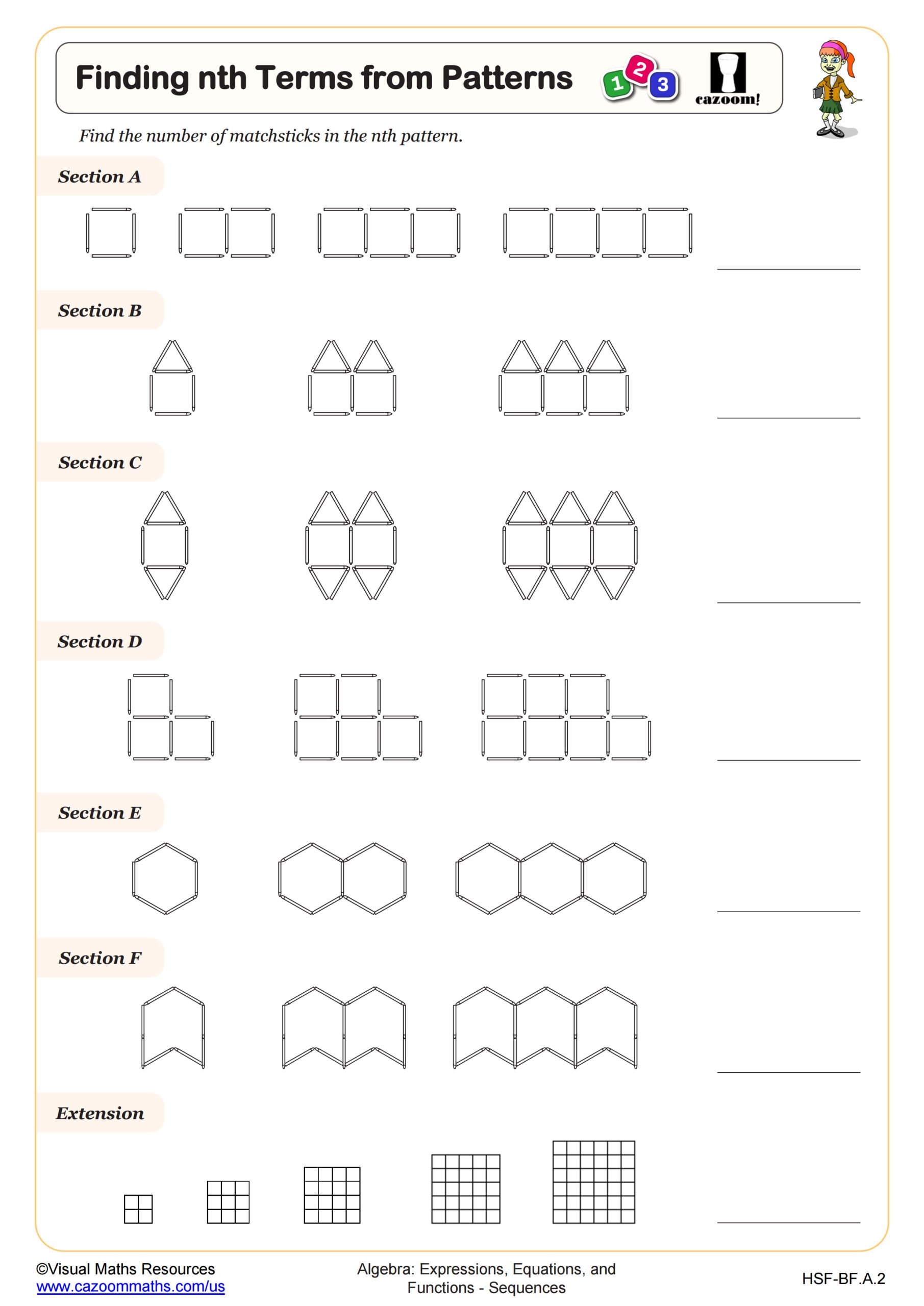 Find The Pattern Puzzles Worksheets