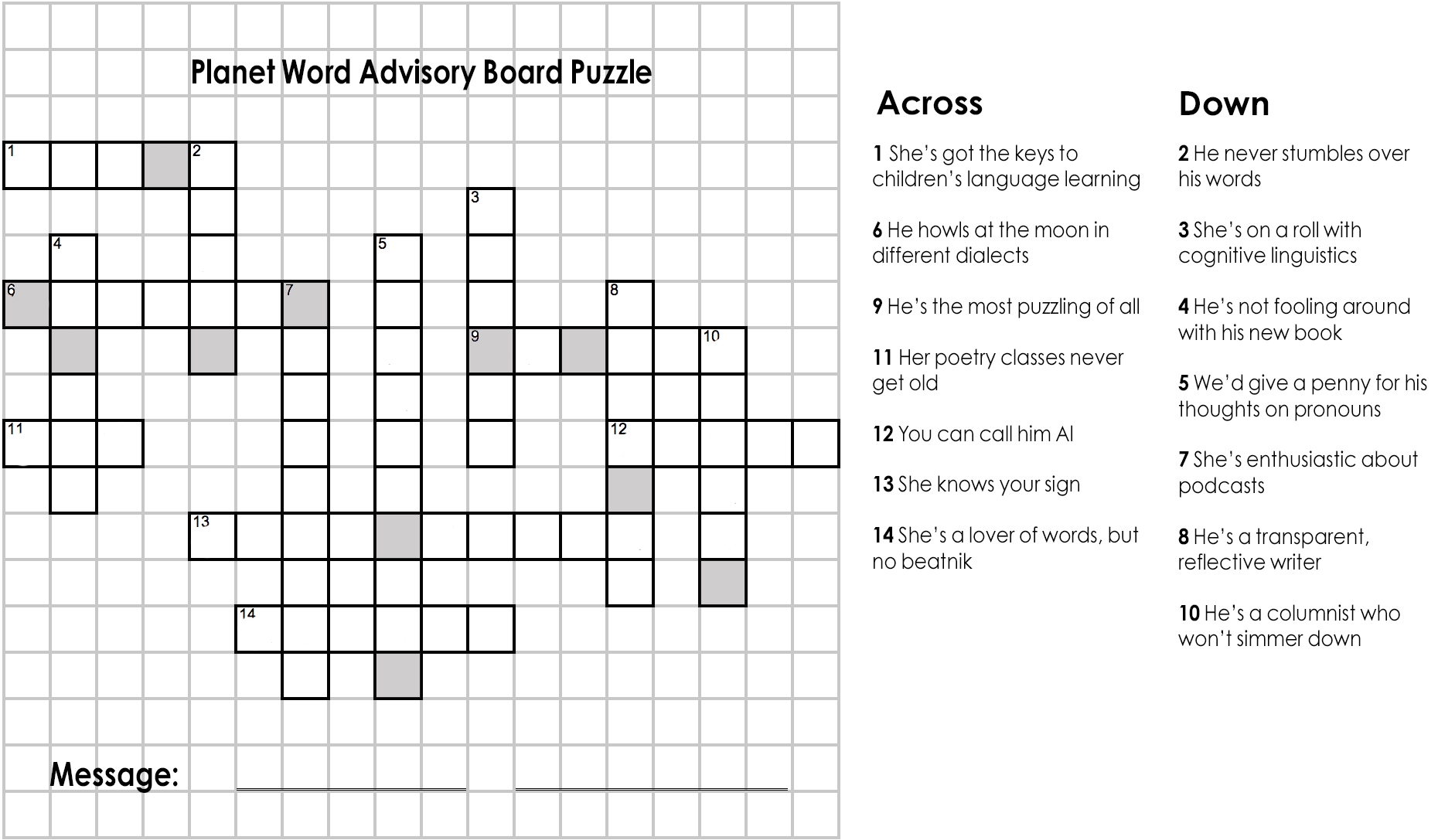 Five Obscure ish Words For Crossword Puzzlers Planet Word Museum