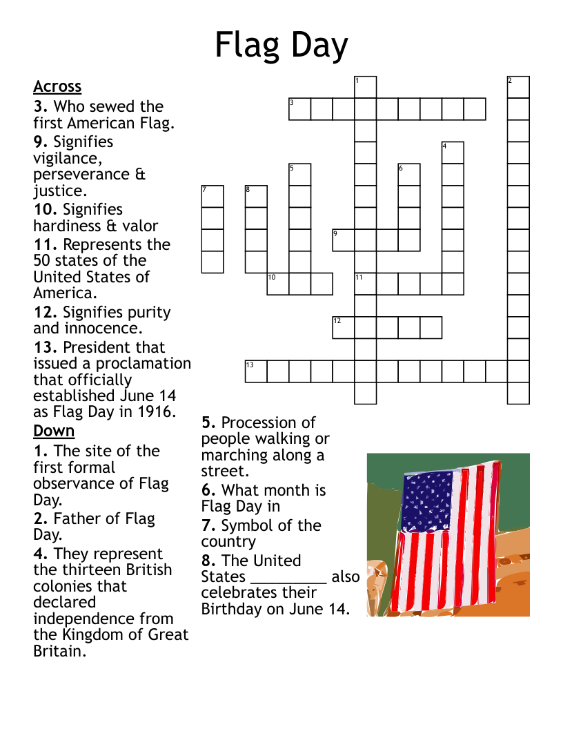 Flag Day Crossword WordMint