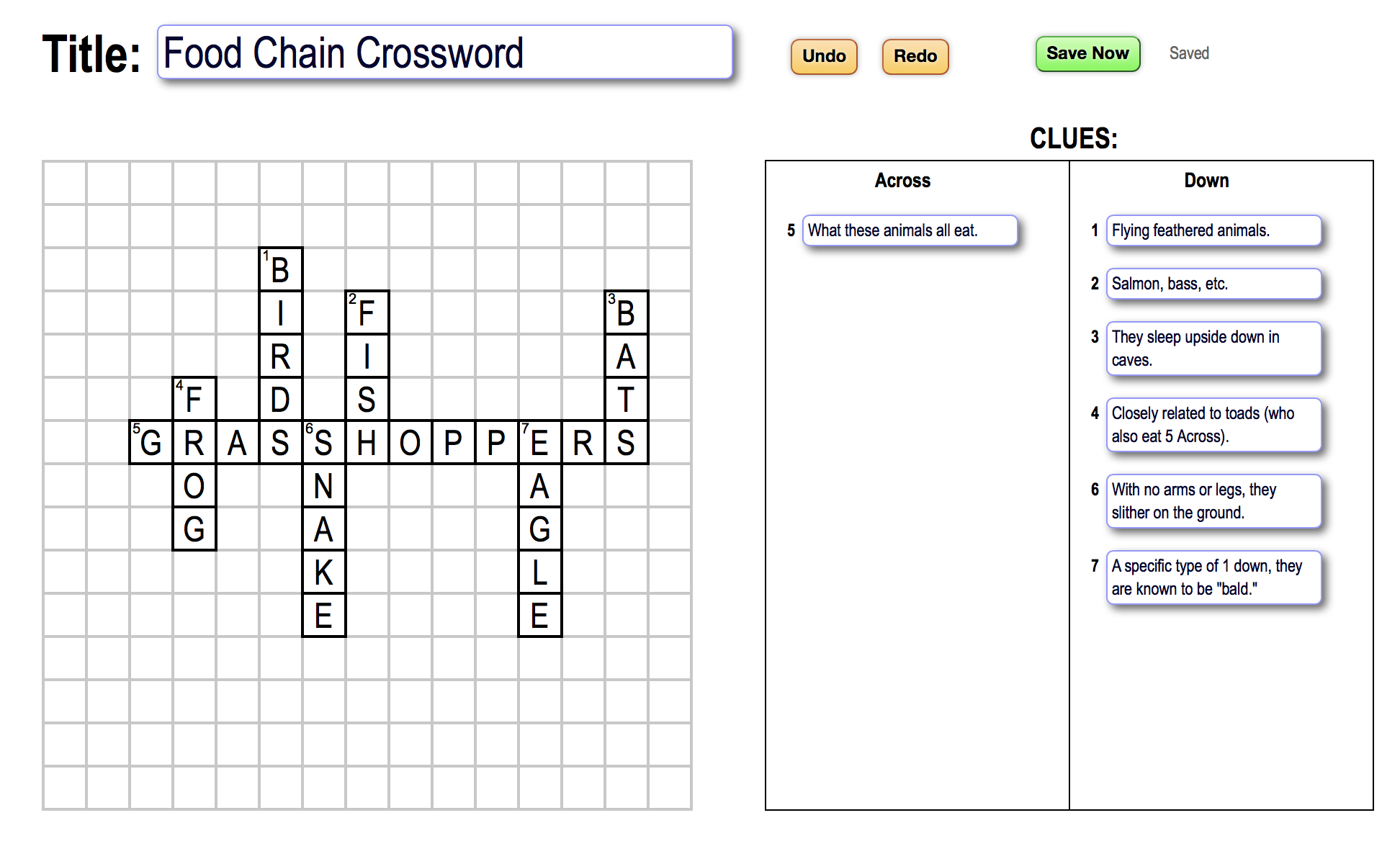 Food Chain Crosswords For Your Science Class Crossword Hobbyist