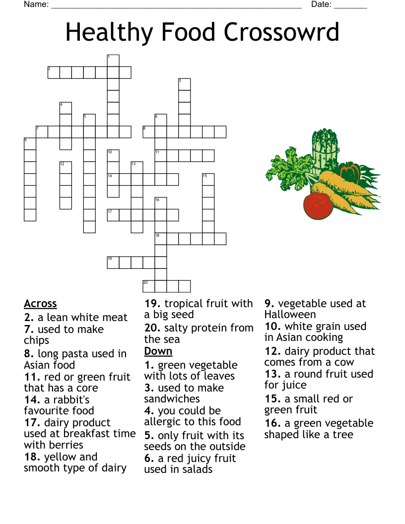 Food Crossword WordMint