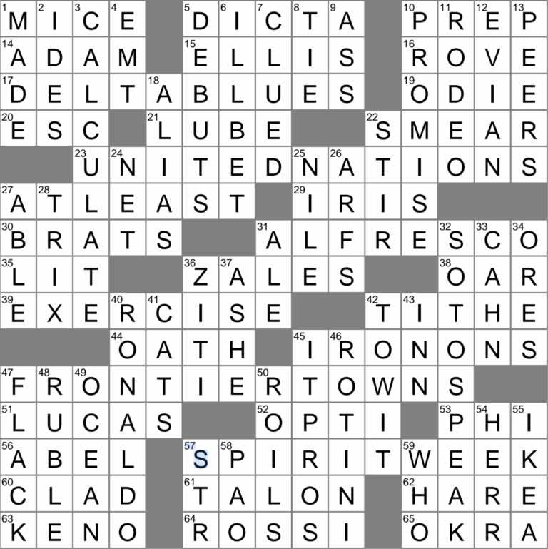 Formal Decrees Crossword Clue Archives LAXCrossword