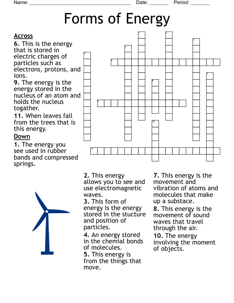 Forms Of Energy Crossword WordMint Forms Of Energy Crossword WordMint