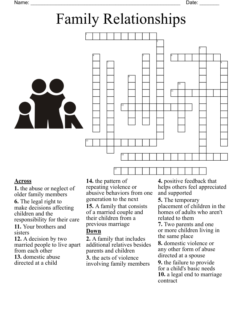 Foster Care Crossword WordMint