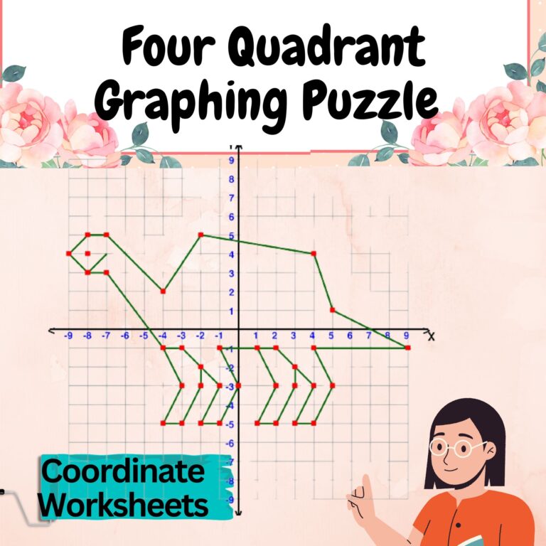 Four Quadrant Graphing Puzzle Coordinate Worksheets Made By Teachers