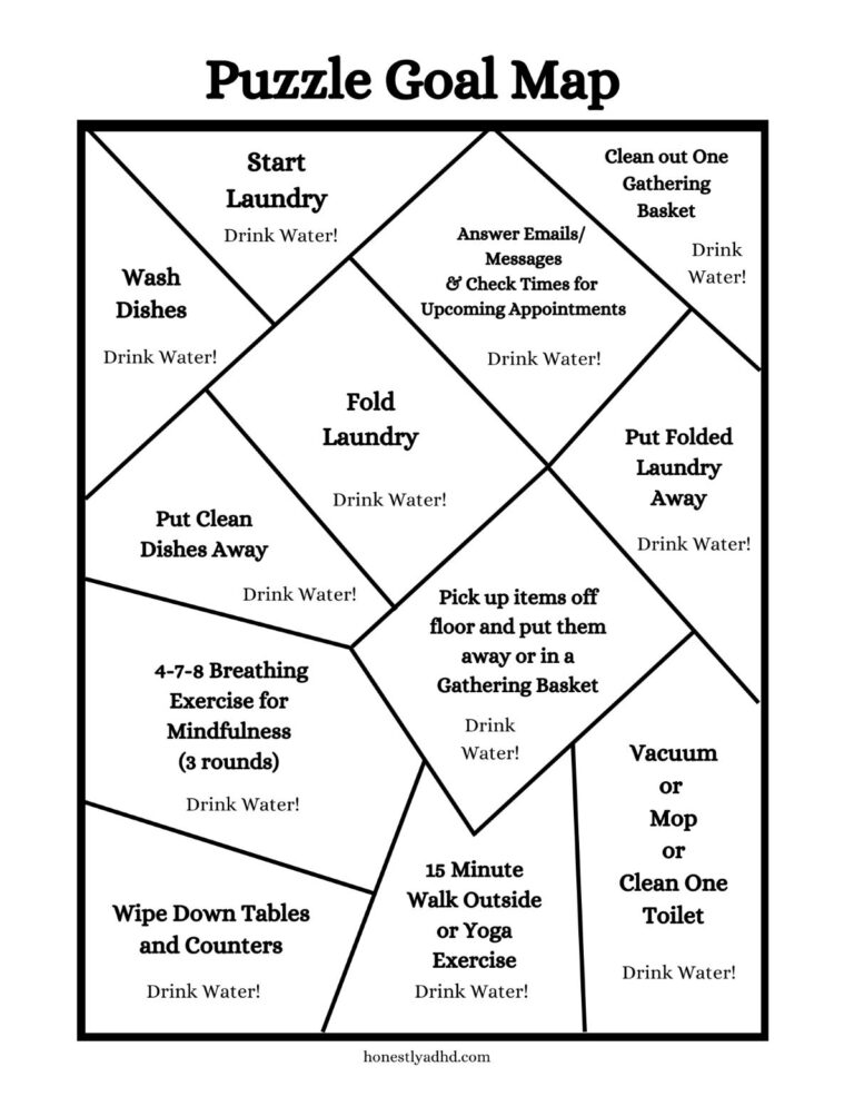 Free ADHD Puzzle Map Piece Together Your Goals Honestly ADHD