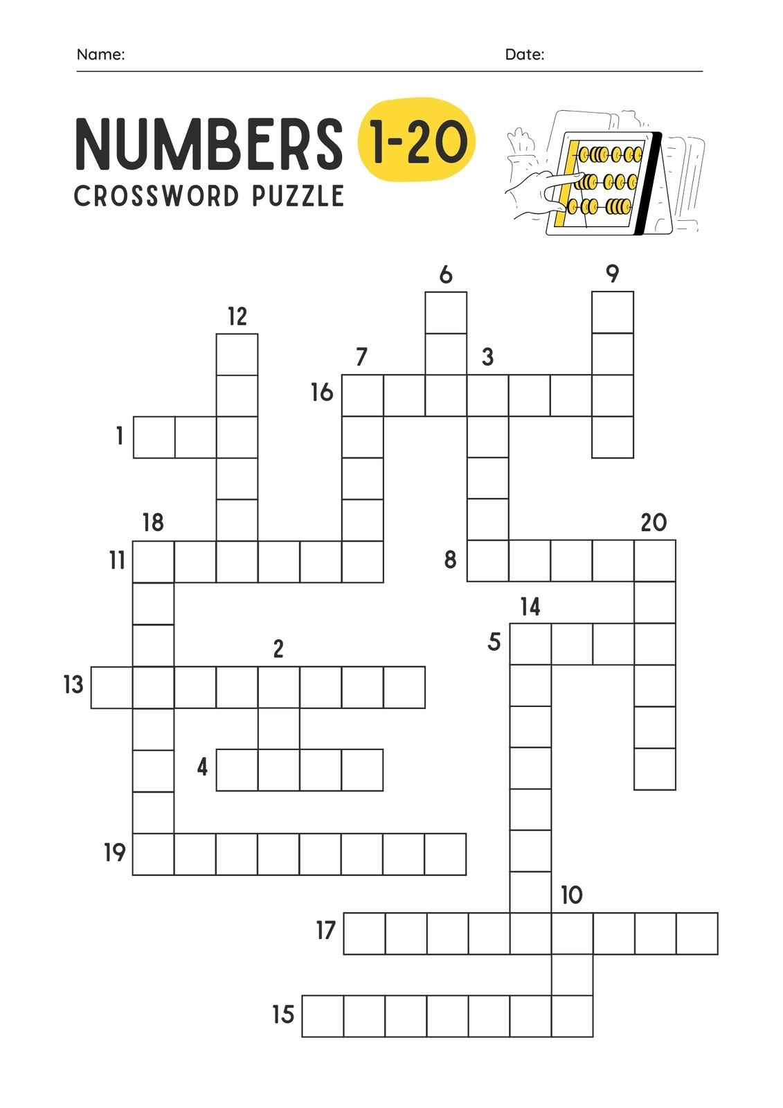 Crossword Puzzle Template Crossword Puzzle Template