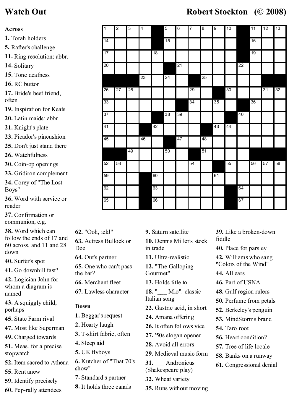 Free Crossword 53 