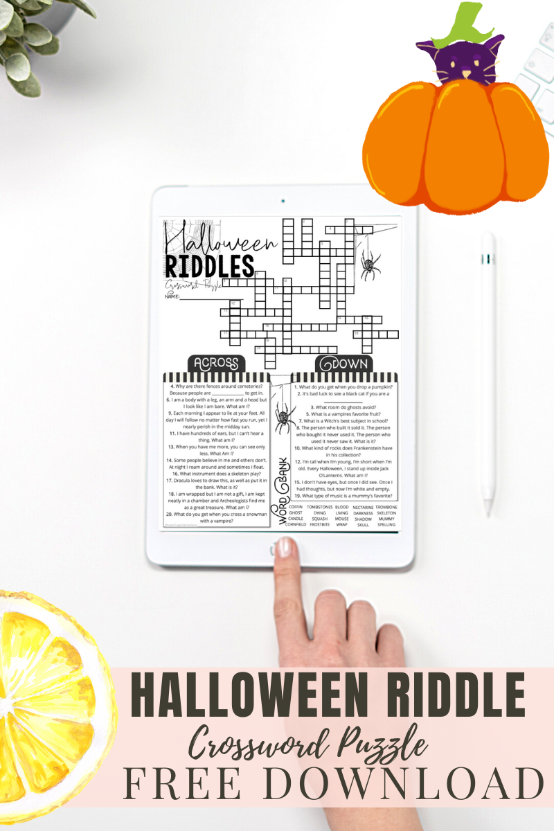 Free Halloween Riddles Crossword Puzzle Free Halloween Riddles Crossword Puzzle