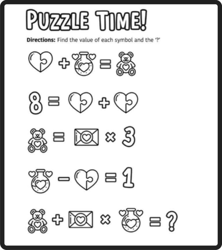 Free Math Puzzles Mashup Math Worksheets Library