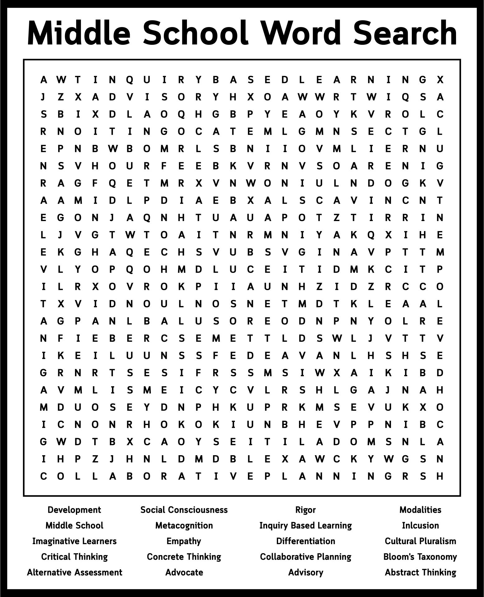 Free Middle School Puzzle Worksheet Download Free Middle School Free Middle School Puzzle Worksheet Download Free Middle School