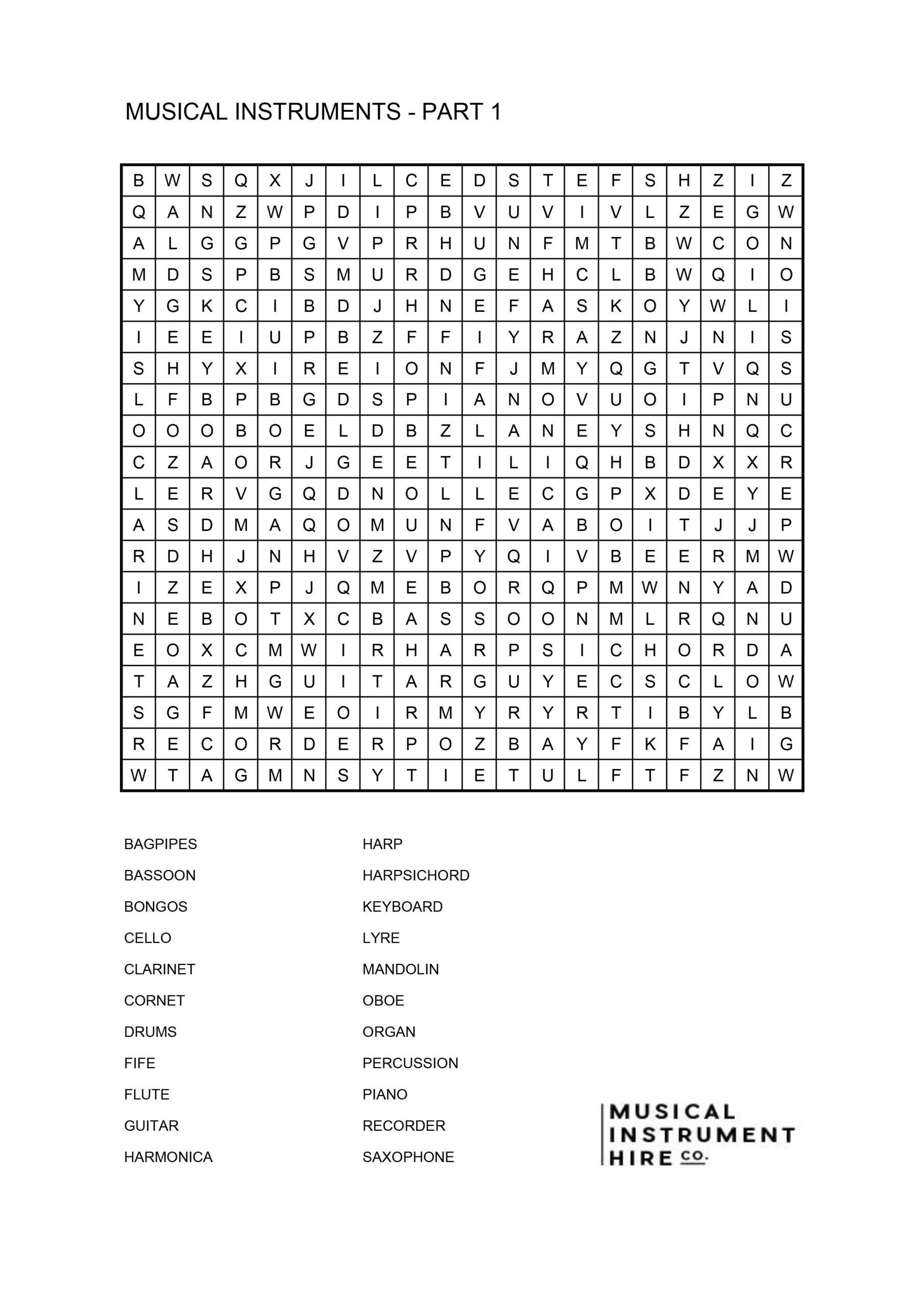 Music Note Puzzle Worksheet