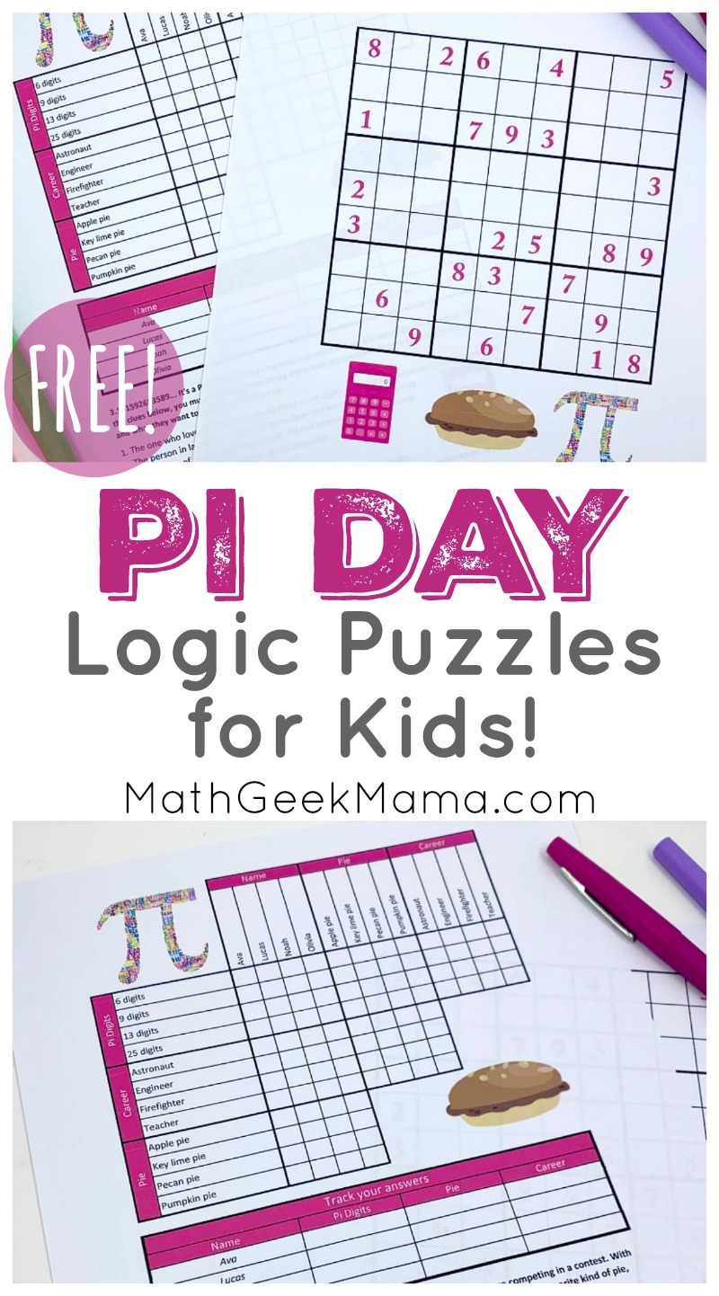 FREE Pi Day Logic Puzzles Grades 4 Math Geek Mama