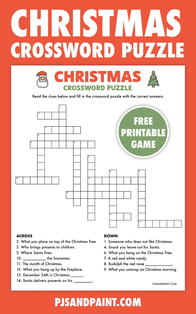 Christmas Crossword Puzzle For Kids Christmas Crossword Puzzle For Kids