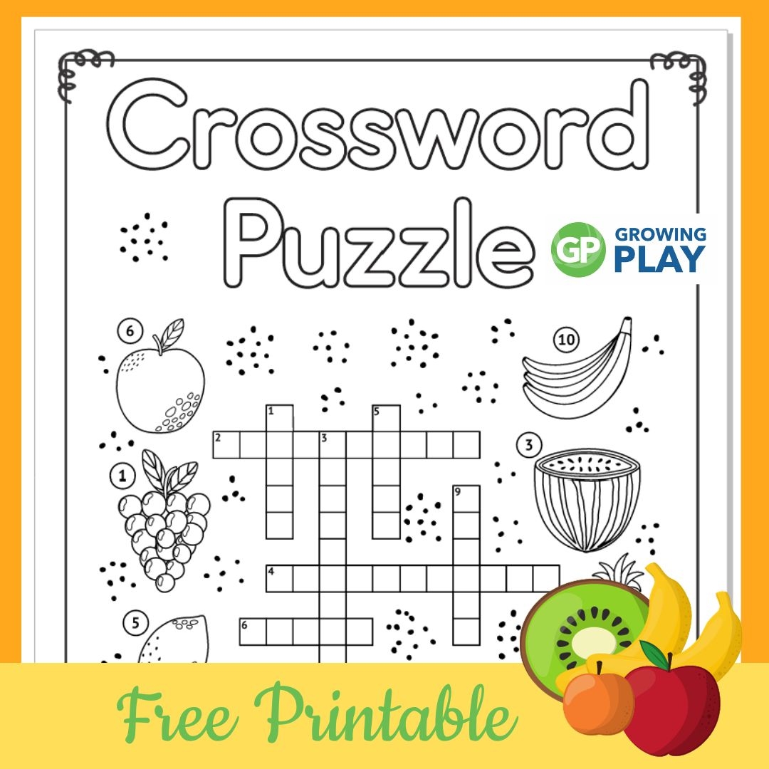 Free Printable Crossword Puzzles For Kids Growing Play Free Printable Crossword Puzzles For Kids Growing Play
