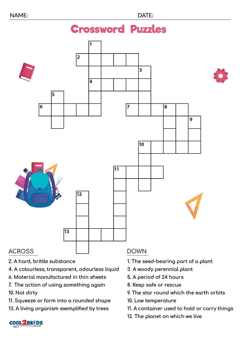 Online Easy Crossword Puzzles Printable