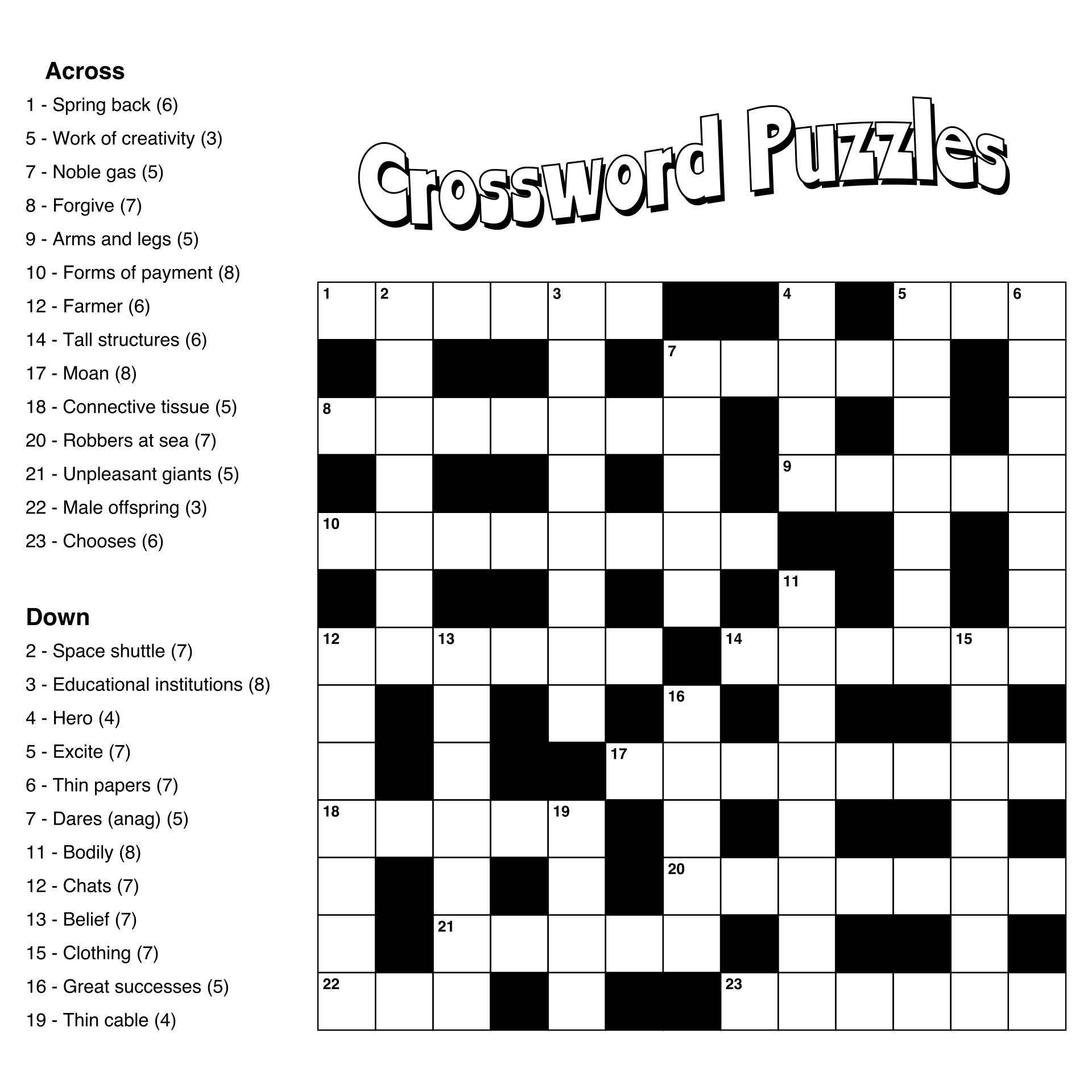 Free Printable Easy Crossword Puzzles Worksheets Library Free Printable Easy Crossword Puzzles Worksheets Library
