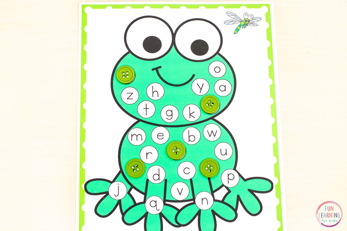 Frog Find And Cover Beginning Sounds Letter Mat Printable Frog Find And Cover Beginning Sounds Letter Mat Printable