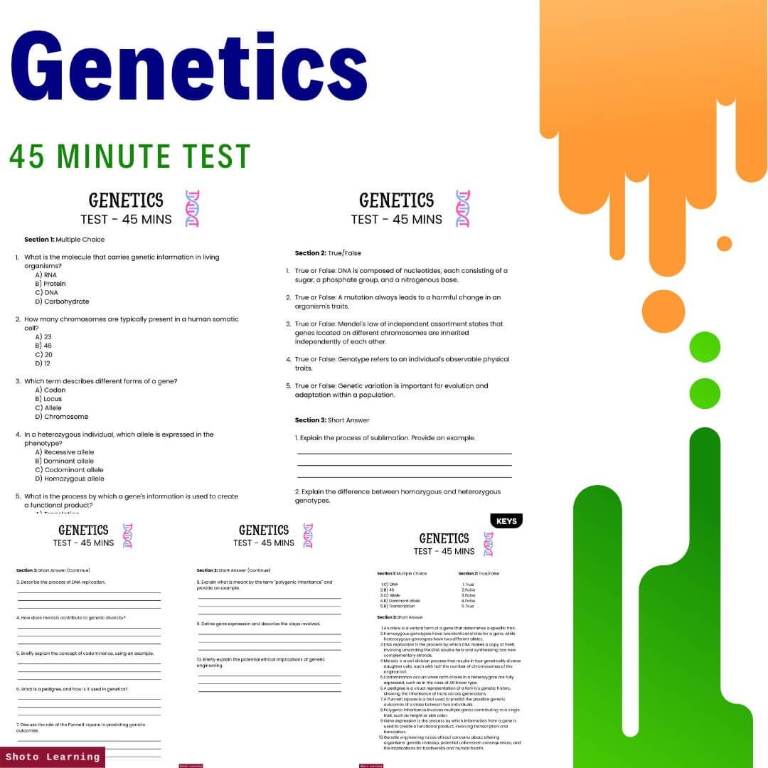 Genetics Crossword Puzzle Easy Teacher Worksheets