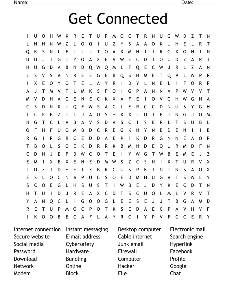 Get Connected Word Search WordMint