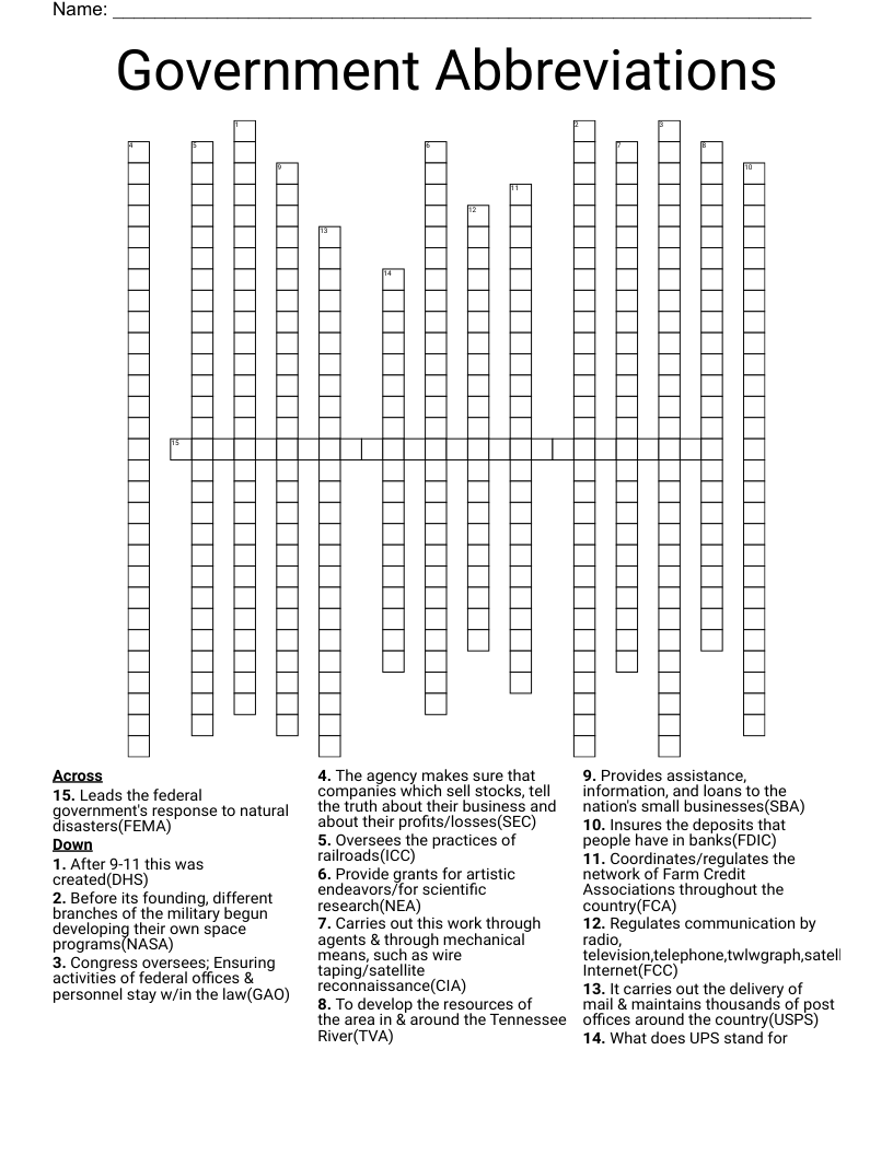 Nea Crossword Puzzle Solutions Nea Crossword Puzzle Solutions