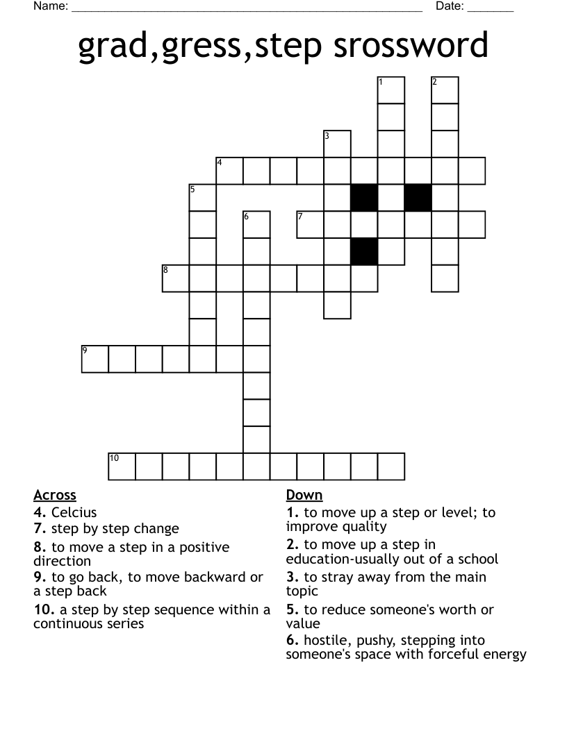 Grad gress step Srossword Crossword WordMint Grad gress step Srossword Crossword WordMint