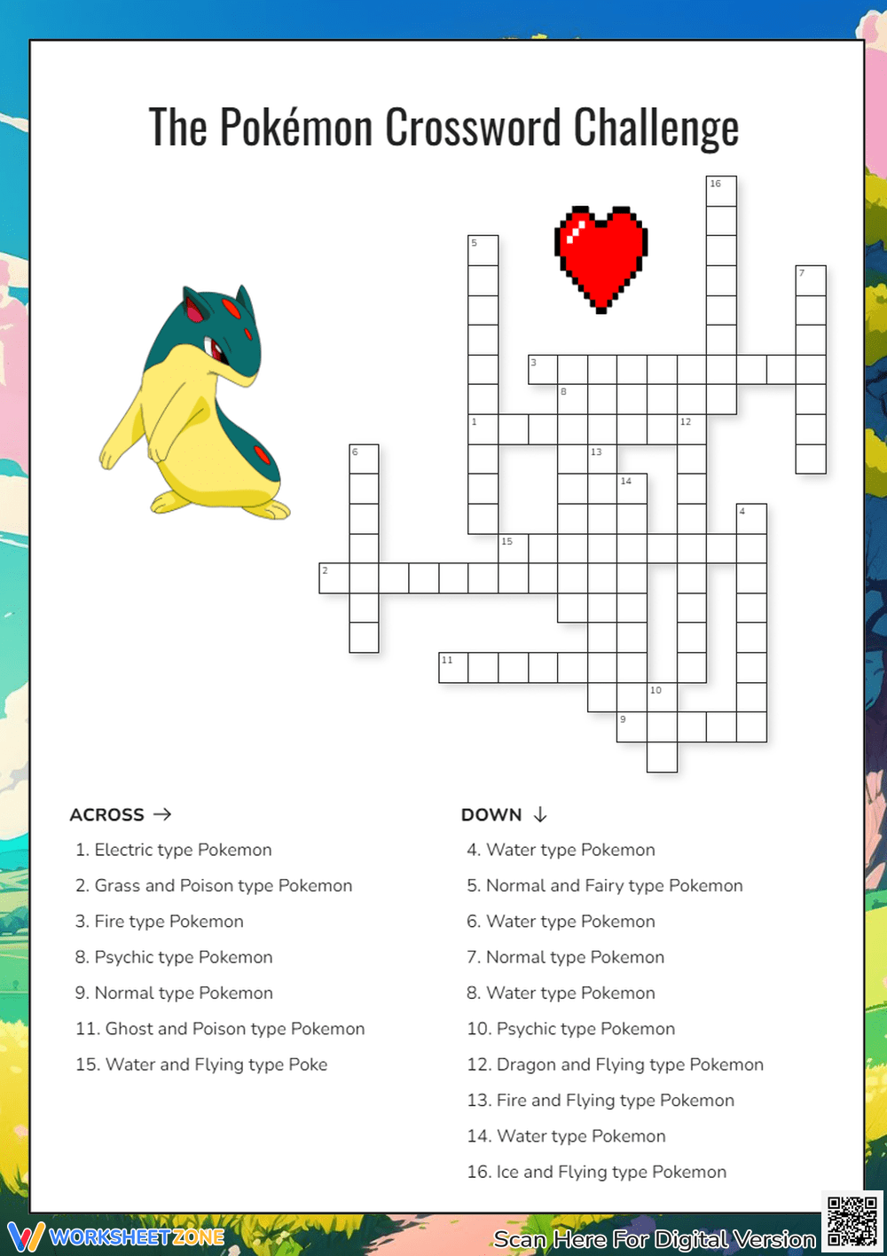 Grade 1 Pokemon Crossword Puzzle Worksheets 2025 Grade 1 Pokemon Crossword Puzzle Worksheets 2025