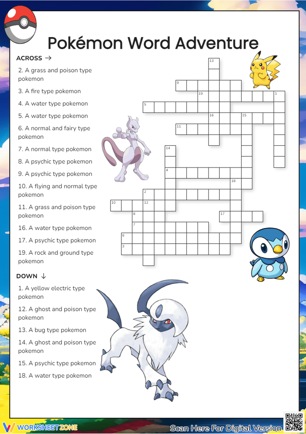 Grade 2 Pokemon Crossword Puzzle Worksheets 2025 Grade 2 Pokemon Crossword Puzzle Worksheets 2025