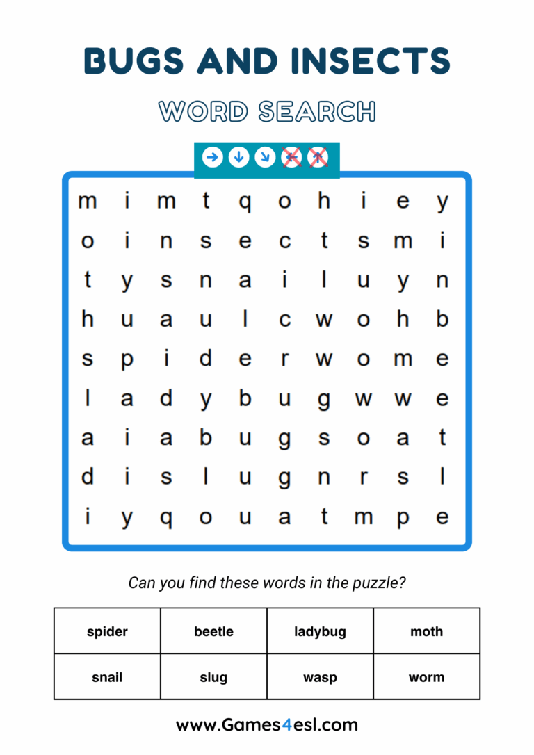 Grade 2 Word Searches Games4esl