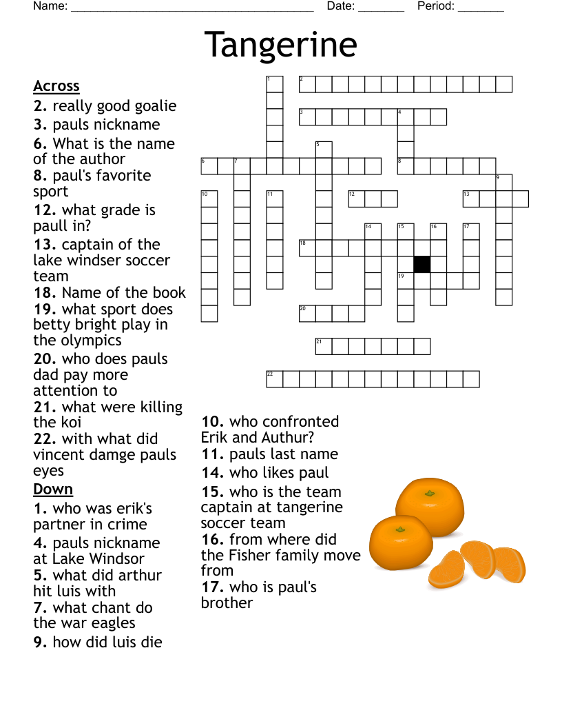 Free Printable Grade 4 Crossword Puzzles