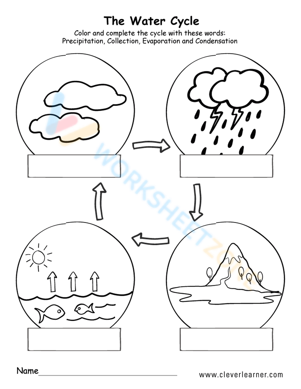 Water Cycle Puzzle Worksheet Water Cycle Puzzle Worksheet