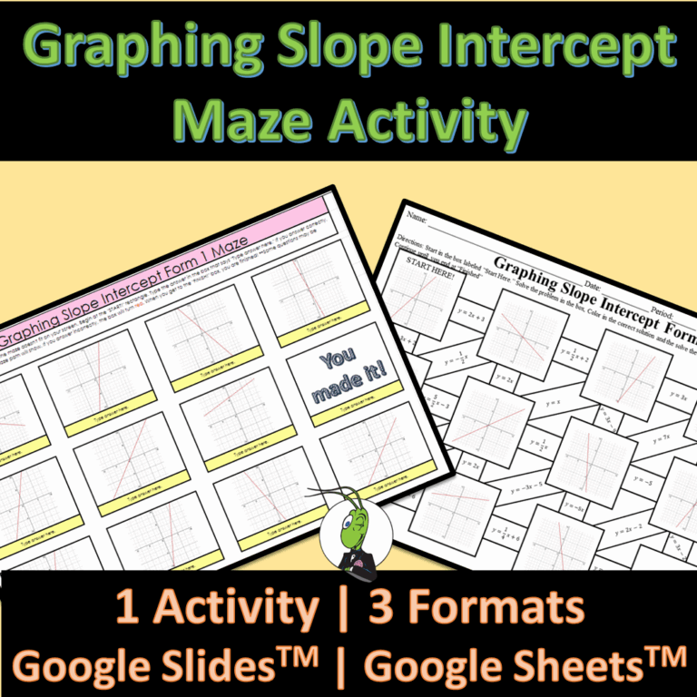 Graphing Slope Intercept Form Maze Activity Digital And Printable Classful