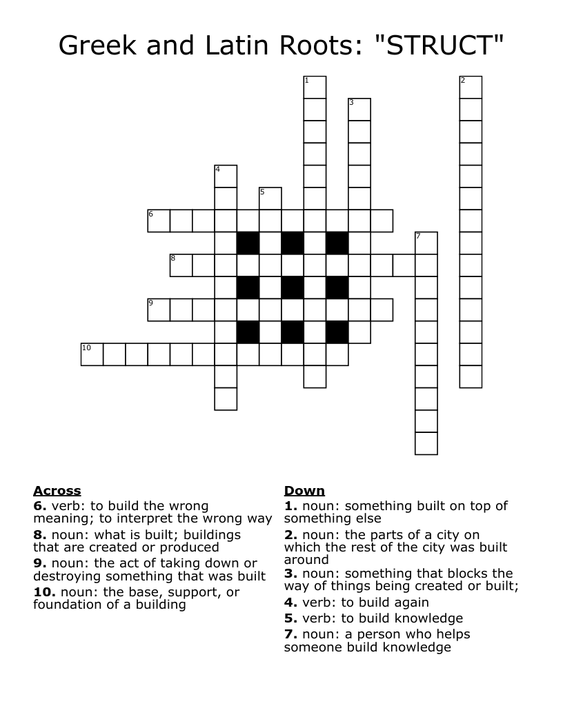 Greek And Latin Roots 