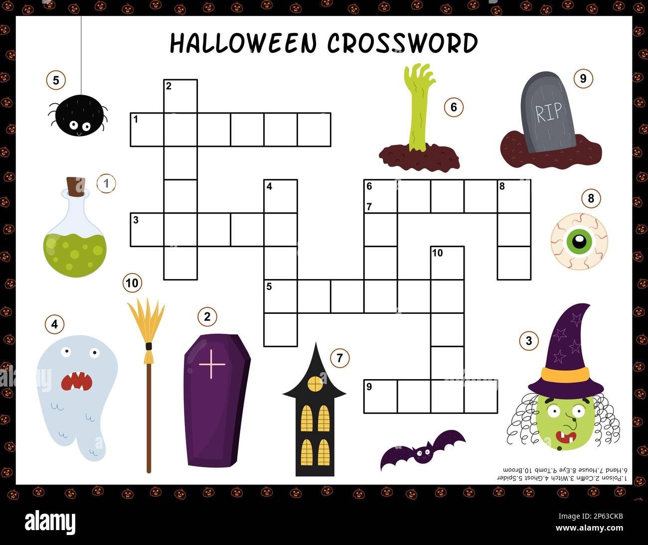 Halloween Crossword Activity Page For Kids Puzzle Game With Spooky Characters Stock Vector Image U0026 Art Alamy Halloween Crossword Activity Page For Kids Puzzle Game With Spooky Characters Stock Vector Image U0026 Art Alamy