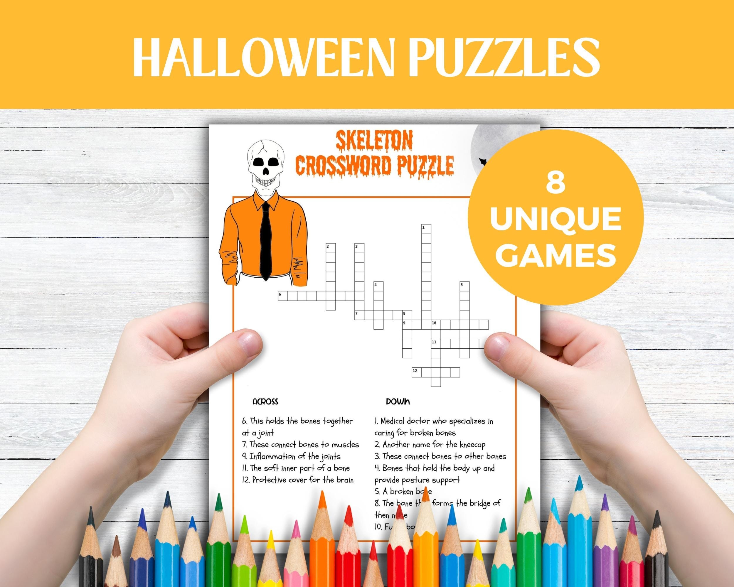 Printable Skeleton Crossword Puzzles