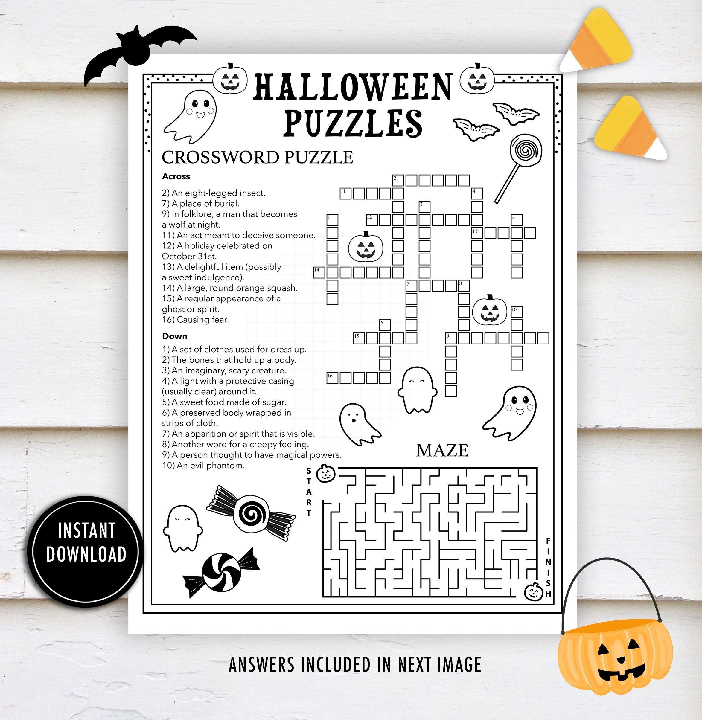 Halloween Crosswords Etsy Ireland