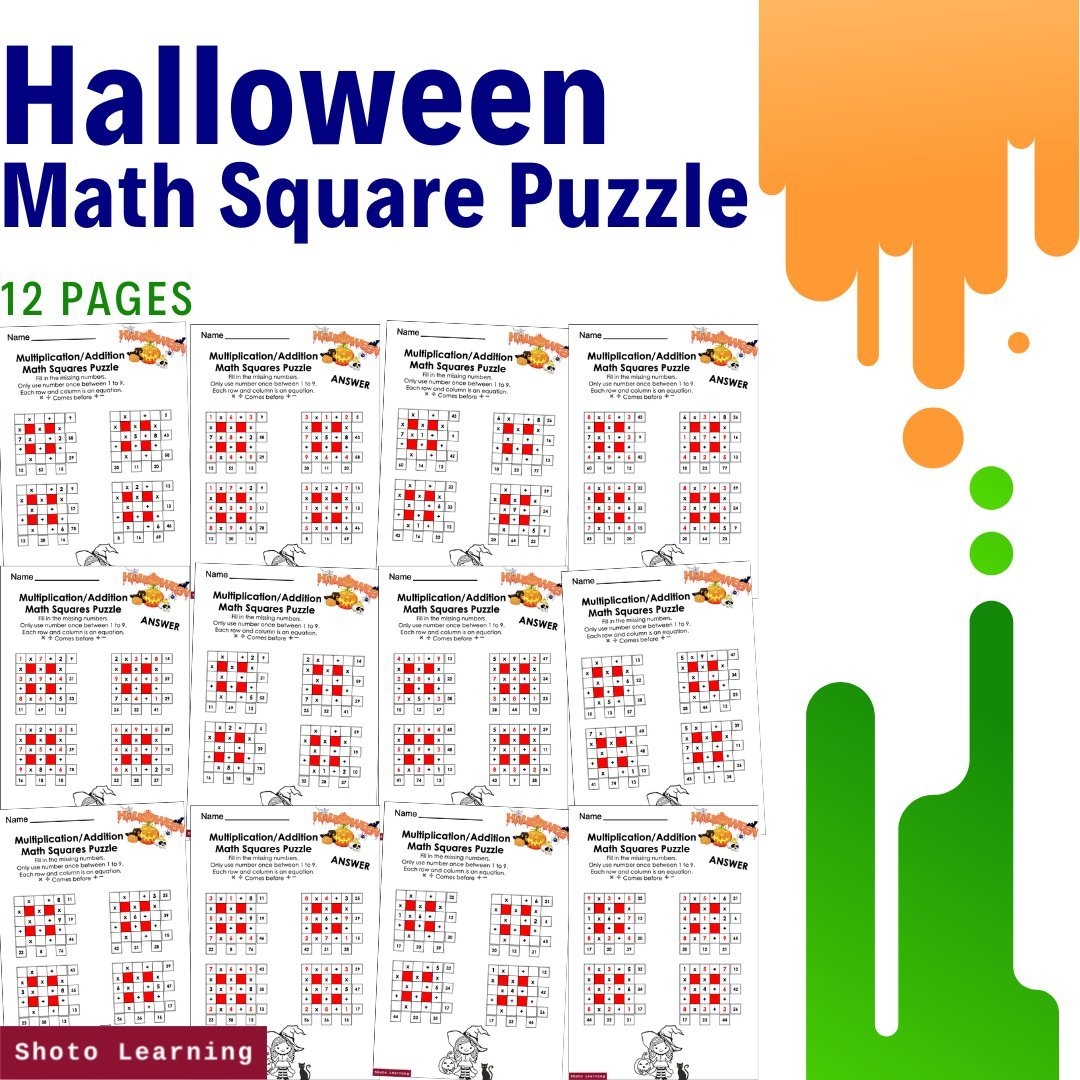 Halloween Math Puzzles Add Subtract Multiply U0026 Divide Halloween Math Puzzles Add Subtract Multiply U0026 Divide